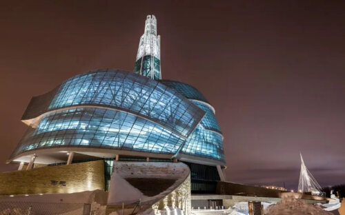 Canadian Museum for Human Rights at nighttime
